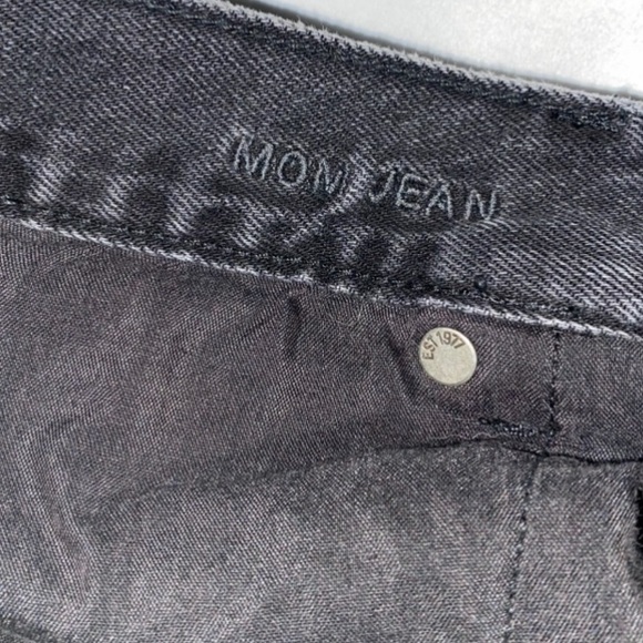 American Eagle Black Denim Mom Jeans - Picture 6 of 11